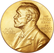 Медаль Нобелевской премии с портретом Альфреда Нобеля